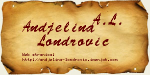Andjelina Londrović vizit kartica